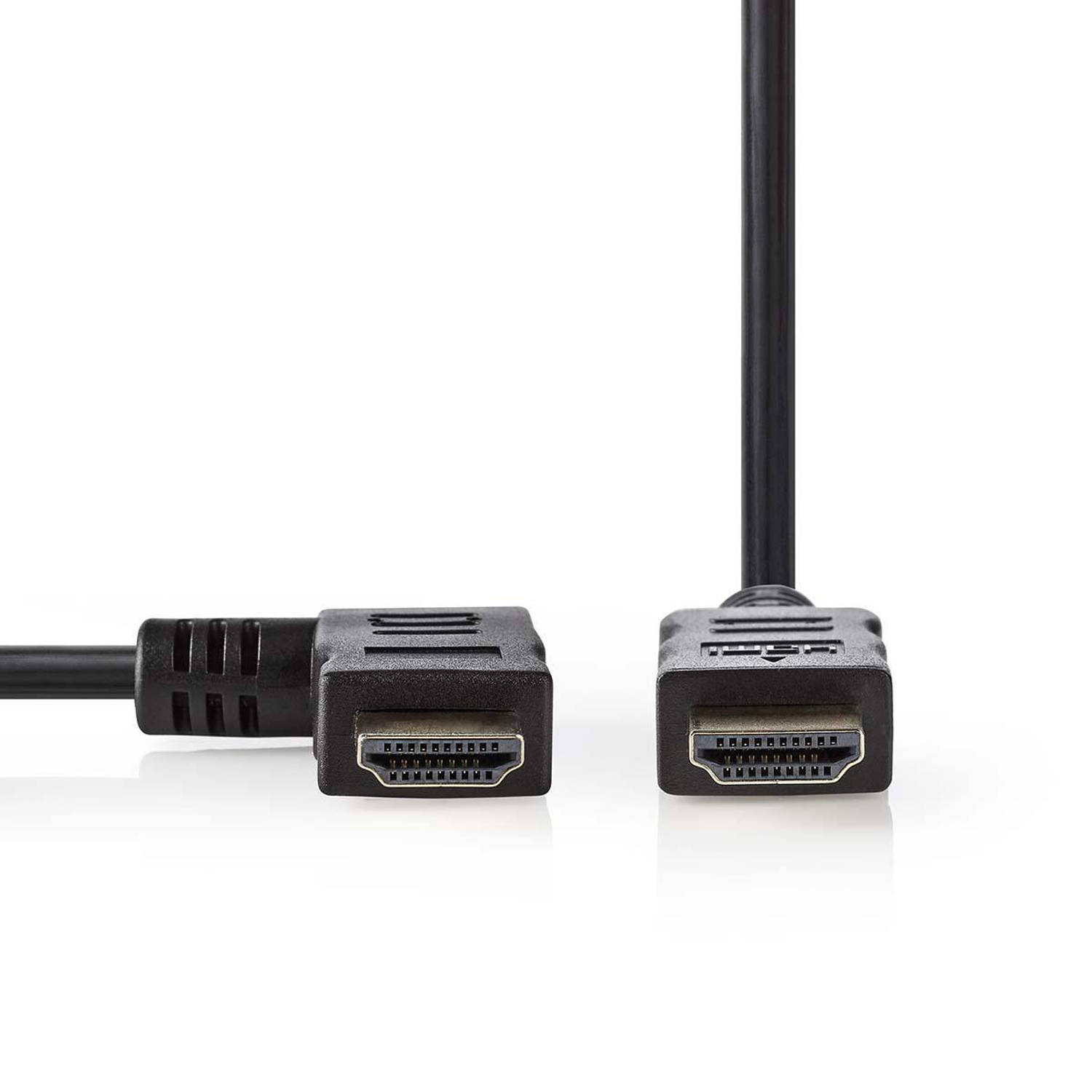 High Speed HDMI-Kabel met Ethernet Links Haaks 1,5 mtr zwart