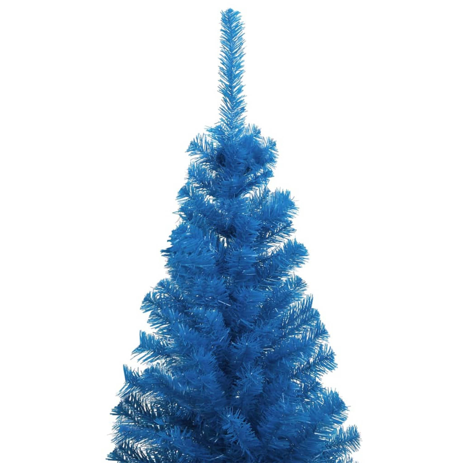 The Living Store Kunstkerstboom met standaard 210 cm PVC blauw - Decoratieve kerstboom