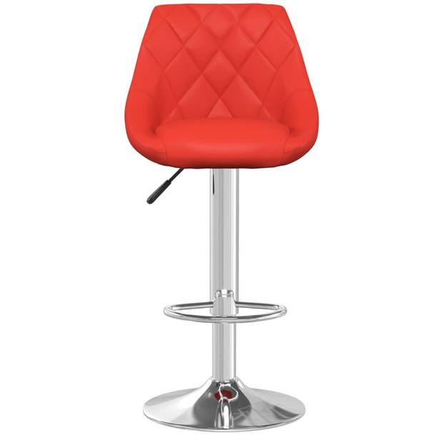 vidaXL Barstoelen 2 st kunstleer rood