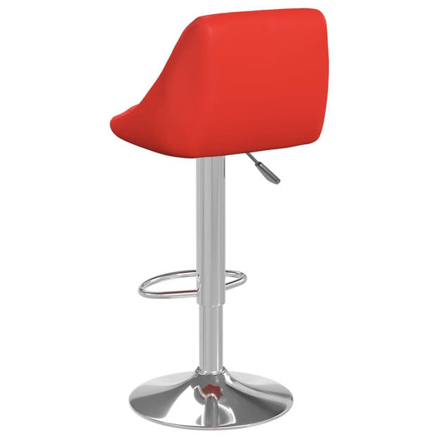 vidaXL Barstoelen 2 st kunstleer rood