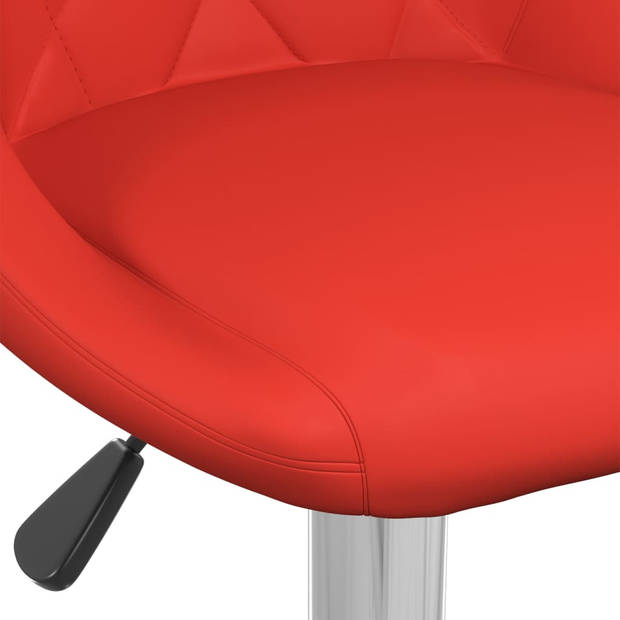 vidaXL Barstoelen 2 st kunstleer rood