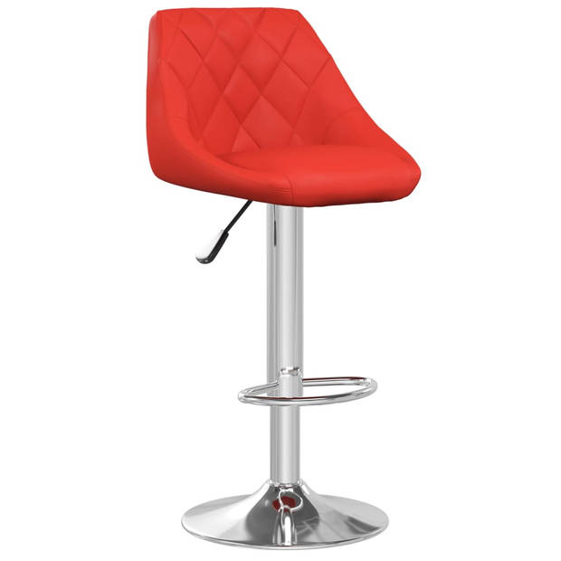 vidaXL Barstoelen 2 st kunstleer rood