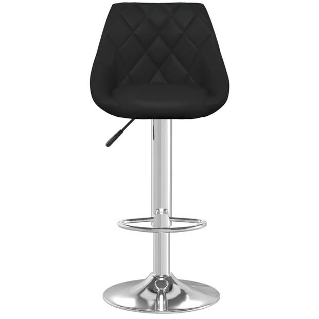 vidaXL Barstoelen 2 st kunstleer zwart