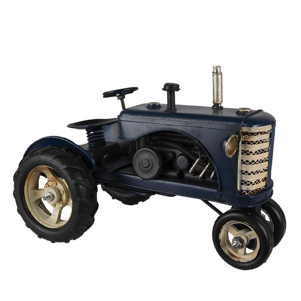 Clayre & Eef Blauwe Model tractor 25*15*18 cm 6Y4611