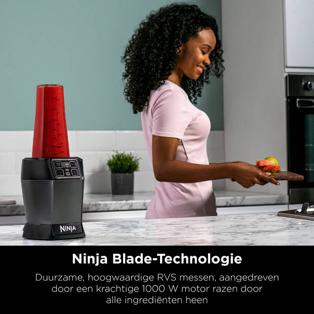 Ninja Foodi Luxe Blender en Smoothie Maker - Blender To-Go - 1000 Watt - IJsCrusher - met 2 Mixbekers - BN495EU