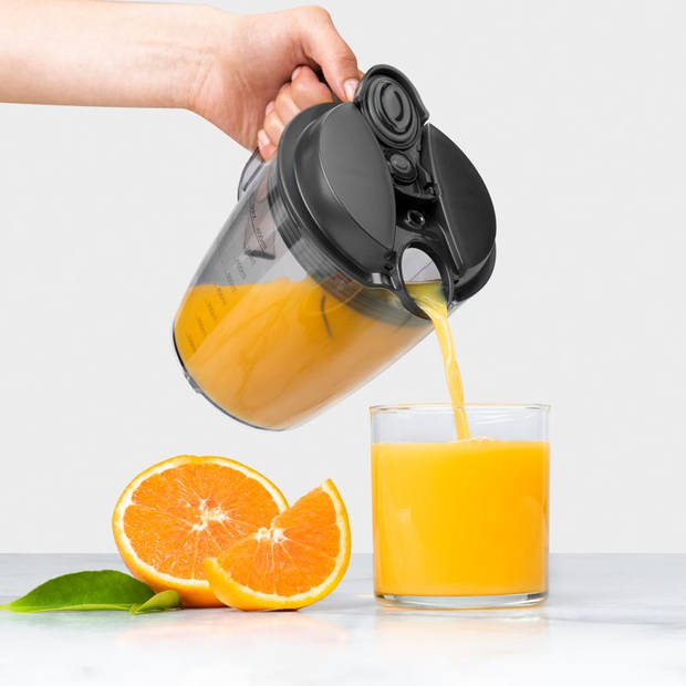 Nutribullet Juicer - 800 ml - 800 Watt - Brede invoertrechter - Handige Sapkan, Schoonmaakborstel en Stamper - Grijs