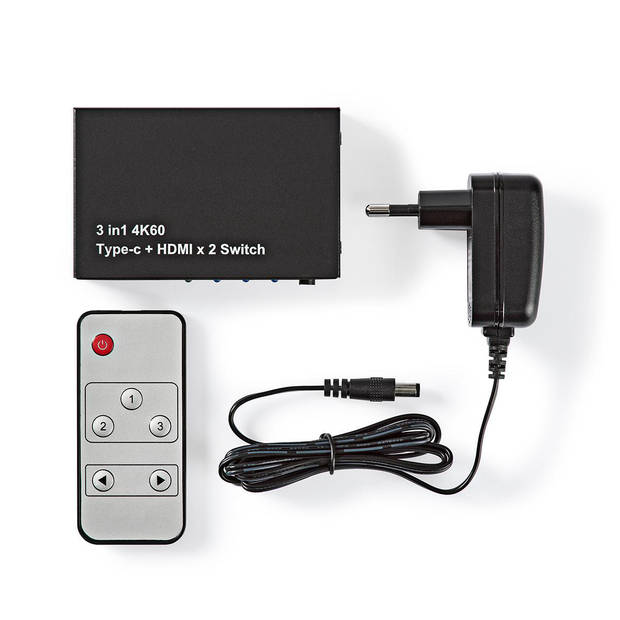 Nedis HDMI-Switch - VSWI34721AT - Antraciet