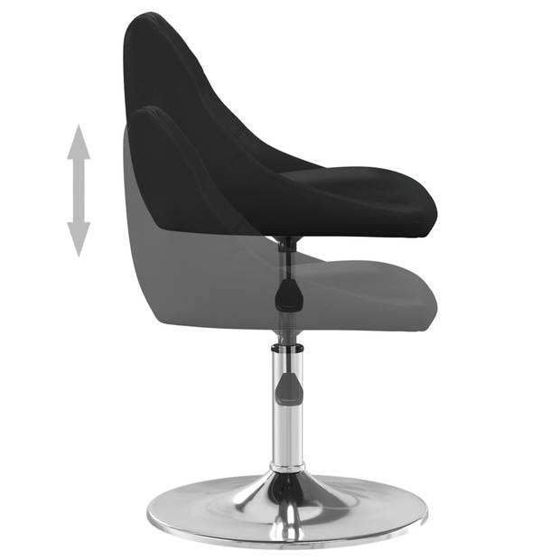 vidaXL Eetkamerstoelen 2 st kunstleer zwart