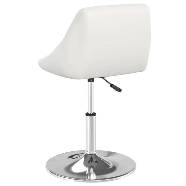 vidaXL Eetkamerstoelen 2 st kunstleer wit