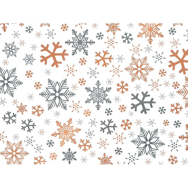 NORDIC LIGHTS Metallic assortiment cadeaupapier inpakpapier voor kerstmis - 150 x 70 cm - 6 rollen