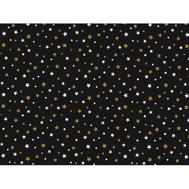 GOLDEN WINTERTIME assortiment cadeaupapier inpakpapier voor kerstmis - 200 x 70 cm - 6 rollen