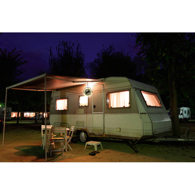 Grundig Camping Lamp en Ventilator - 2-in-1 - 3x AA (Exclusief) - Weatherproof - Warm Wit Licht