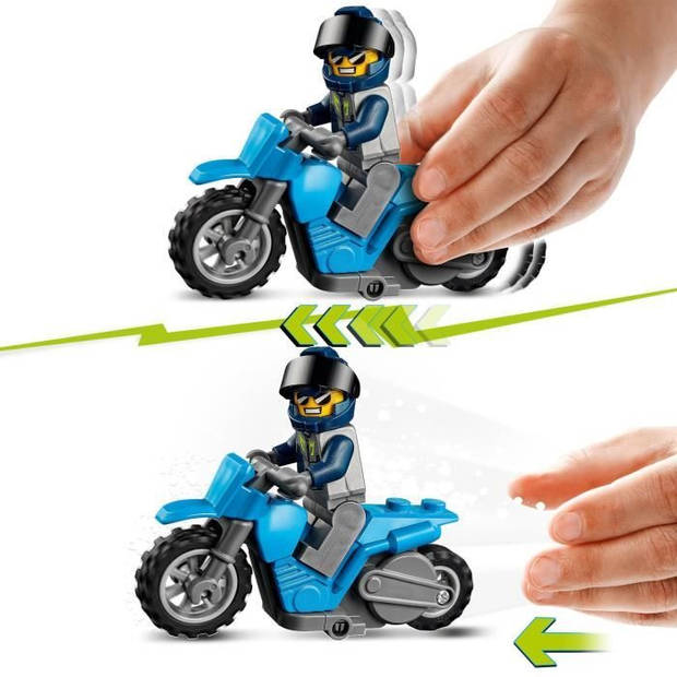 Lego 60299 city stuntz stuntshow, pullback motorcycles, ring of fire, duke detain minifiguur