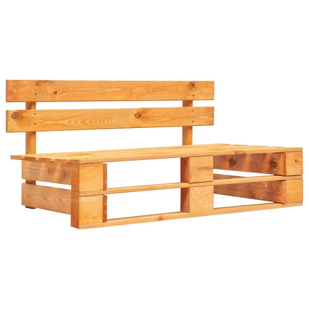 The Living Store Pallet Loungeset - Tuinmeubelset - 110x65x55 cm - Grenenhout