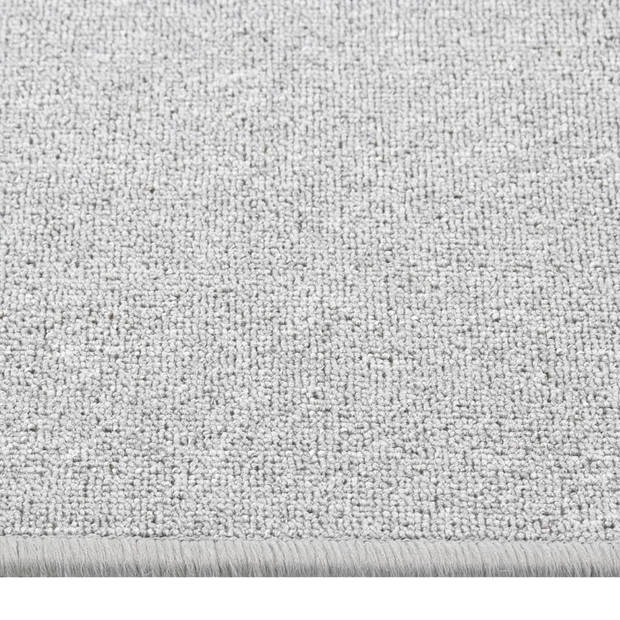 The Living Store Tapijtloper - Lichtgrijs - 80 x 150 cm - Genaaldvilte stof (100% polypropyleen)