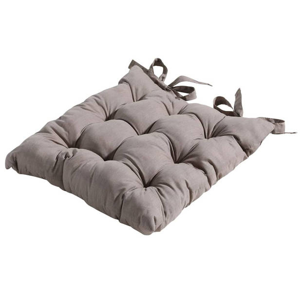 Madison zitkussen 46 x 46 x 6 cm katoen/polyester taupe