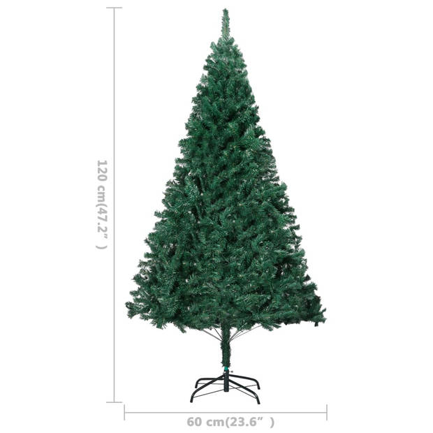 The Living Store Kunstkerstboom - PVC - 120 cm - Groen - Extra dikke takken