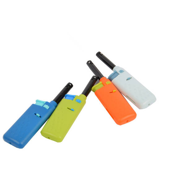 Compact Mini Kitchen Lighter Made of Plastic - Electric - Blue, Green, Orange, Light Blue - 6x1.5x15 cm - 150 g