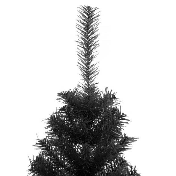 vidaXL Kunstkerstboom met standaard 120 cm PVC zwart