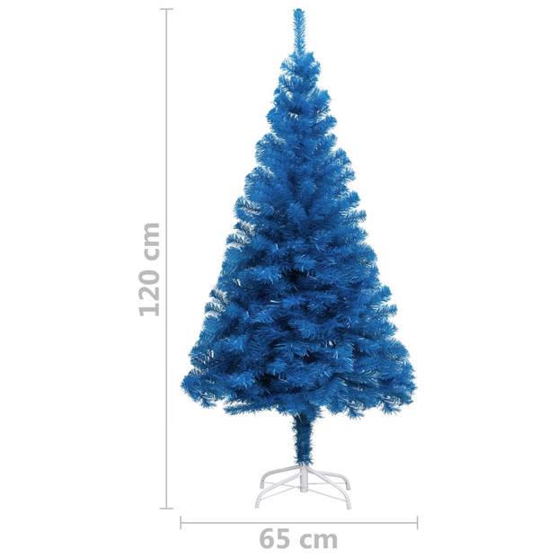 The Living Store Kunstkerstboom Blauw 120cm - PVC/Staal - 230 uiteinden