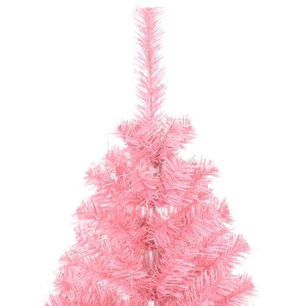 vidaXL Kunstkerstboom met standaard 120 cm PVC roze