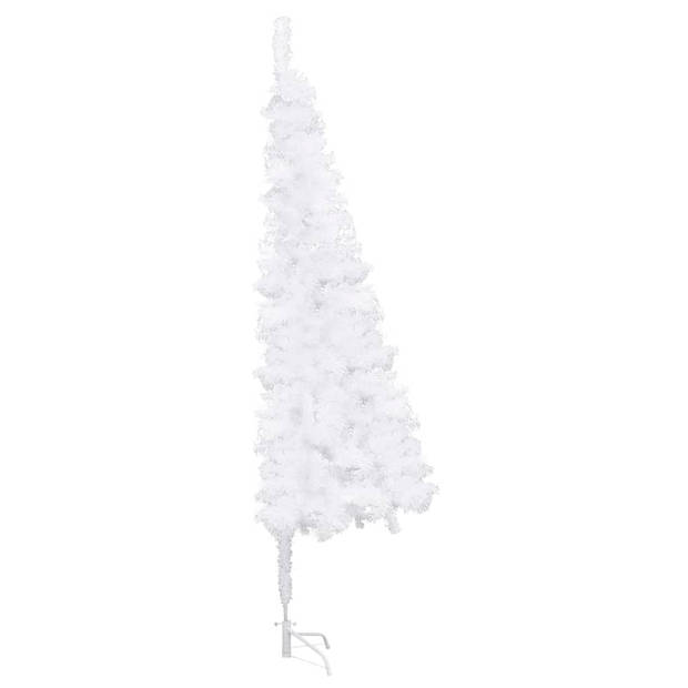 vidaXL Kunstkerstboom hoek 210 cm PVC wit