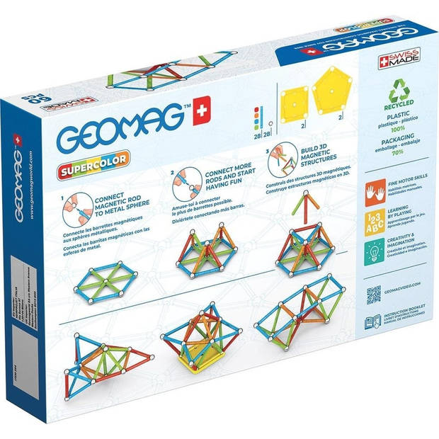 Geomag Super Color Recycled 60-delig multicolor
