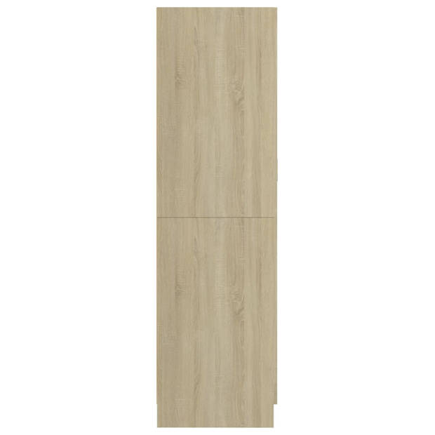 vidaXL Kledingkast 82,5x51,5x180 cm bewerkt hout sonoma eikenkleurig