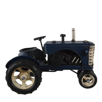 Clayre & Eef Blauwe Model tractor 25*15*18 cm 6Y4611