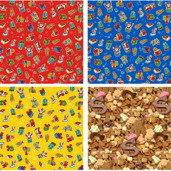 Assortiment 13 Sinterklaasinpakpapier Cadeaupapier - 200 x 70 cm - 6 rollen