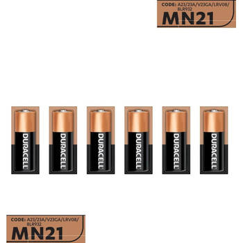 Duracell 6 stuks BATTERIJ MN21/A23 - 12 V Long lasting - Langdurig 6 stuks