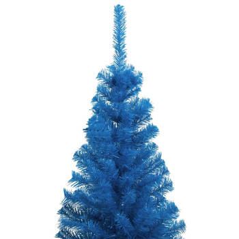 Blokker The Living Store Kerstboom PVC 150 cm - Blauw met stalen poten aanbieding