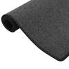 The Living Store Tapijtloper Antraciet Genaaldvilte 80x150 cm - Geluiddempend - Anti-slip - Warm