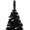 The Living Store Kunstkerstboom - PVC - 240 cm hoog - zwart