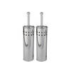 2 Pieces Toilet Brush Stainless Steel - Toilet Brush Stainless Steel - Stainless Steel Toilet Brush in Holder - Toilet