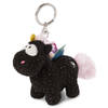 Nici sleutelhanger Unicorn Yin 9 x 10 cm polyester zwart/roze