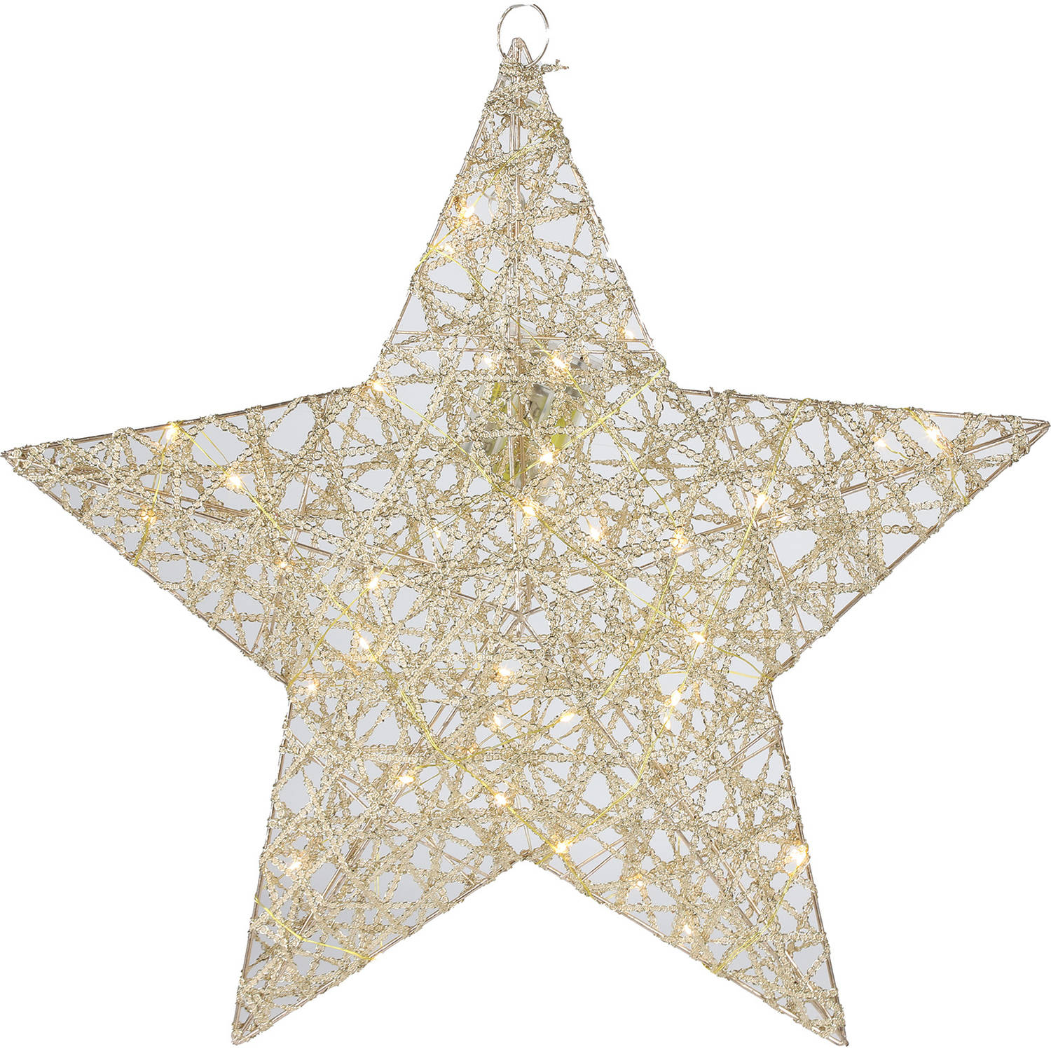 TOM kerstster Leonie A led 11 x 50 x 50 cm staal goud