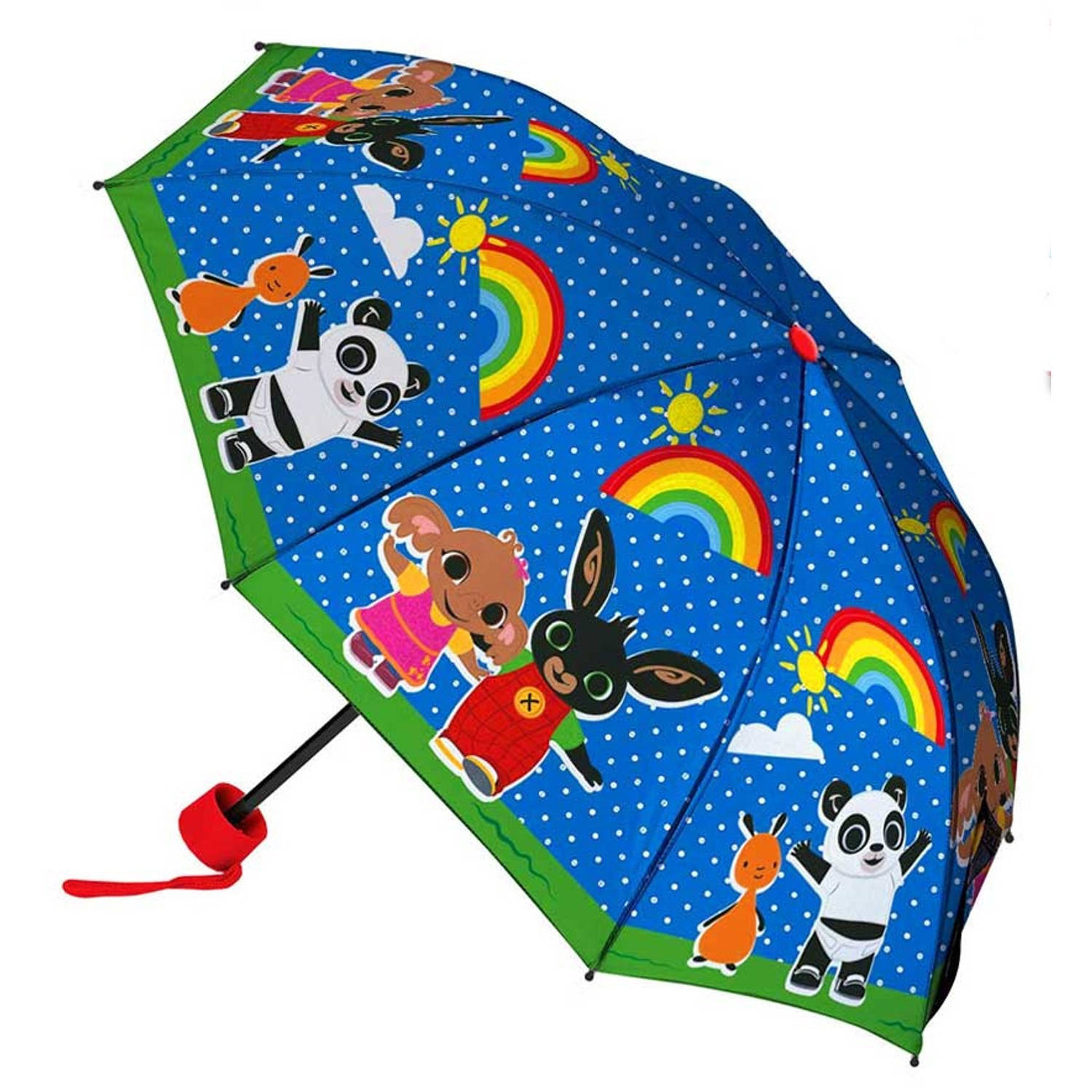Bing Bunny Paraplu, Rainbow - Ø 90 x 24/55 cm - Polyester