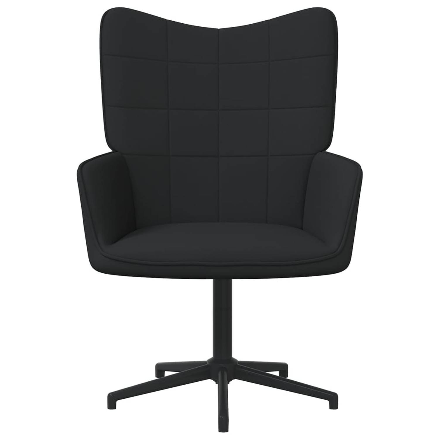 The Living Store Relaxfauteuil - 62 x 68 x 98 cm - Zwart