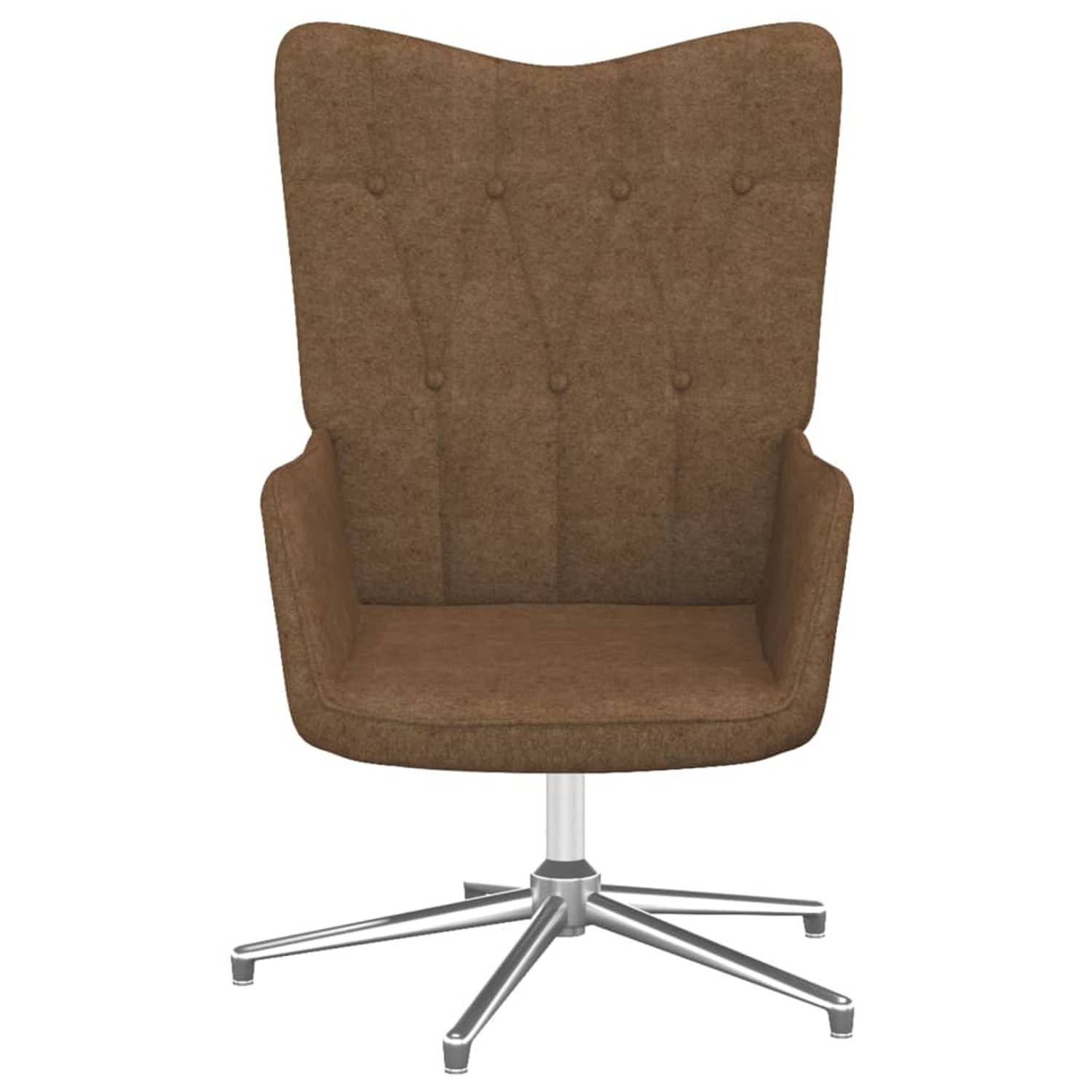 The Living Store Relaxstoel stof taupe - Fauteuil