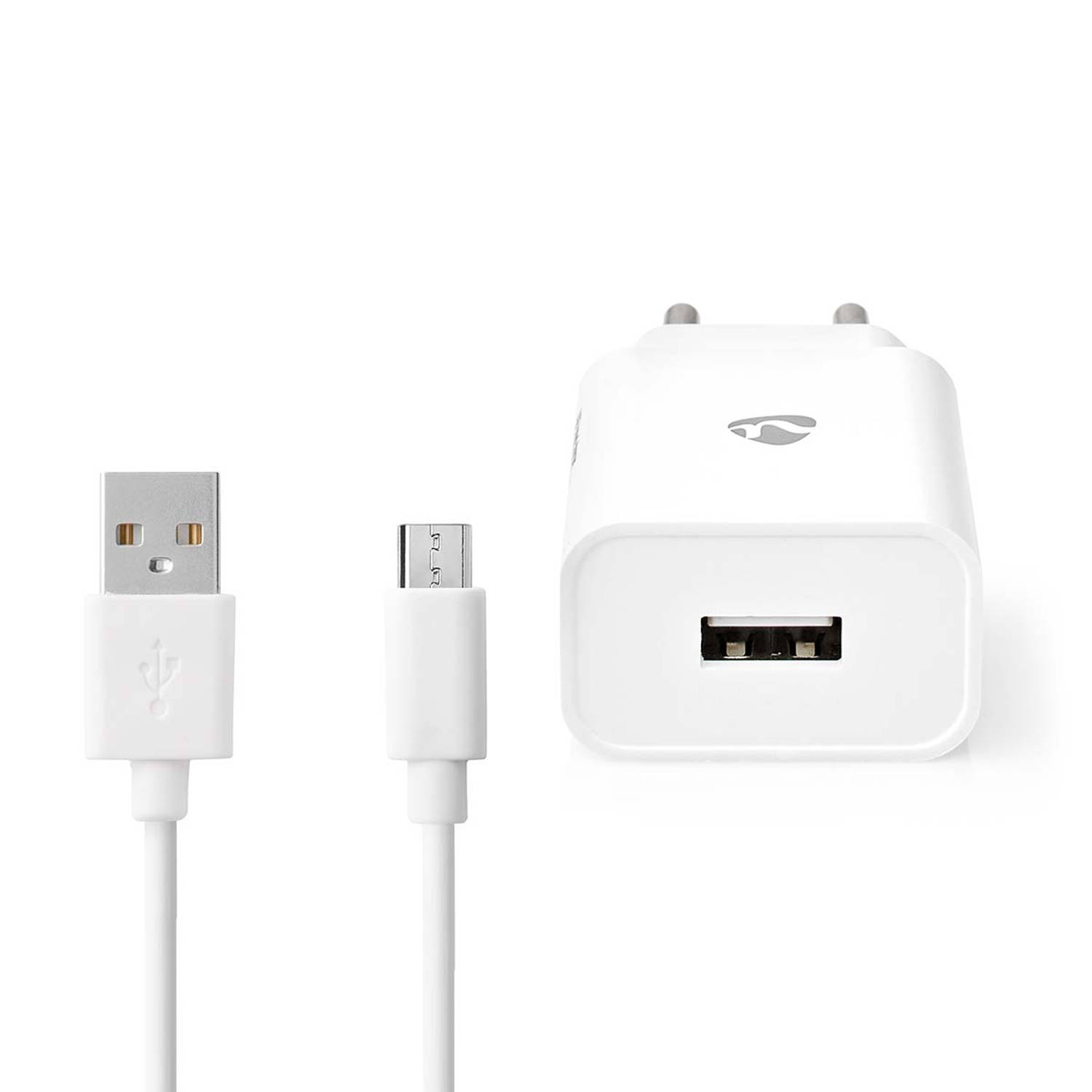 Wandlader | 2,1 A | losse kabel | Micro-USB | wit
