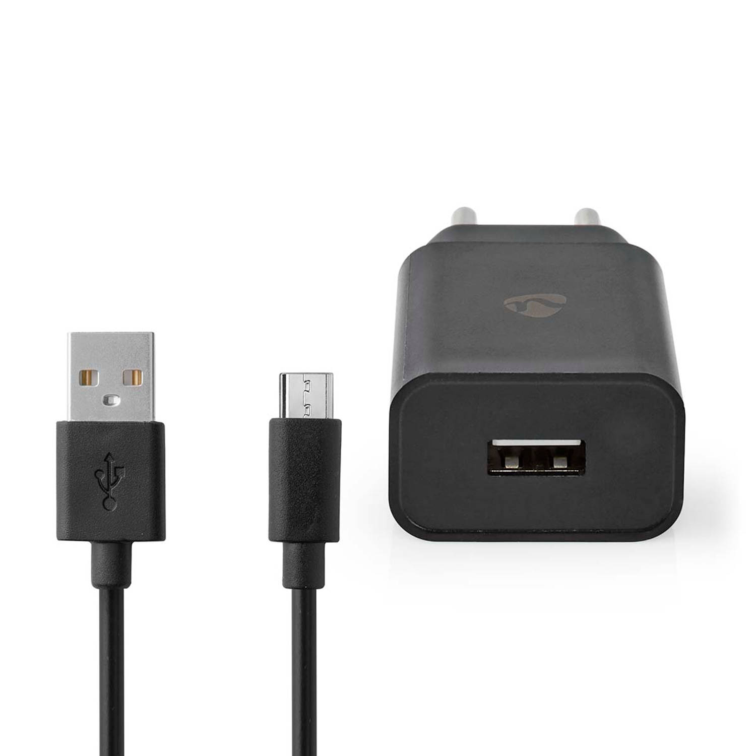 Wandlader | 2,1 A | losse kabel | Micro-USB | zwart