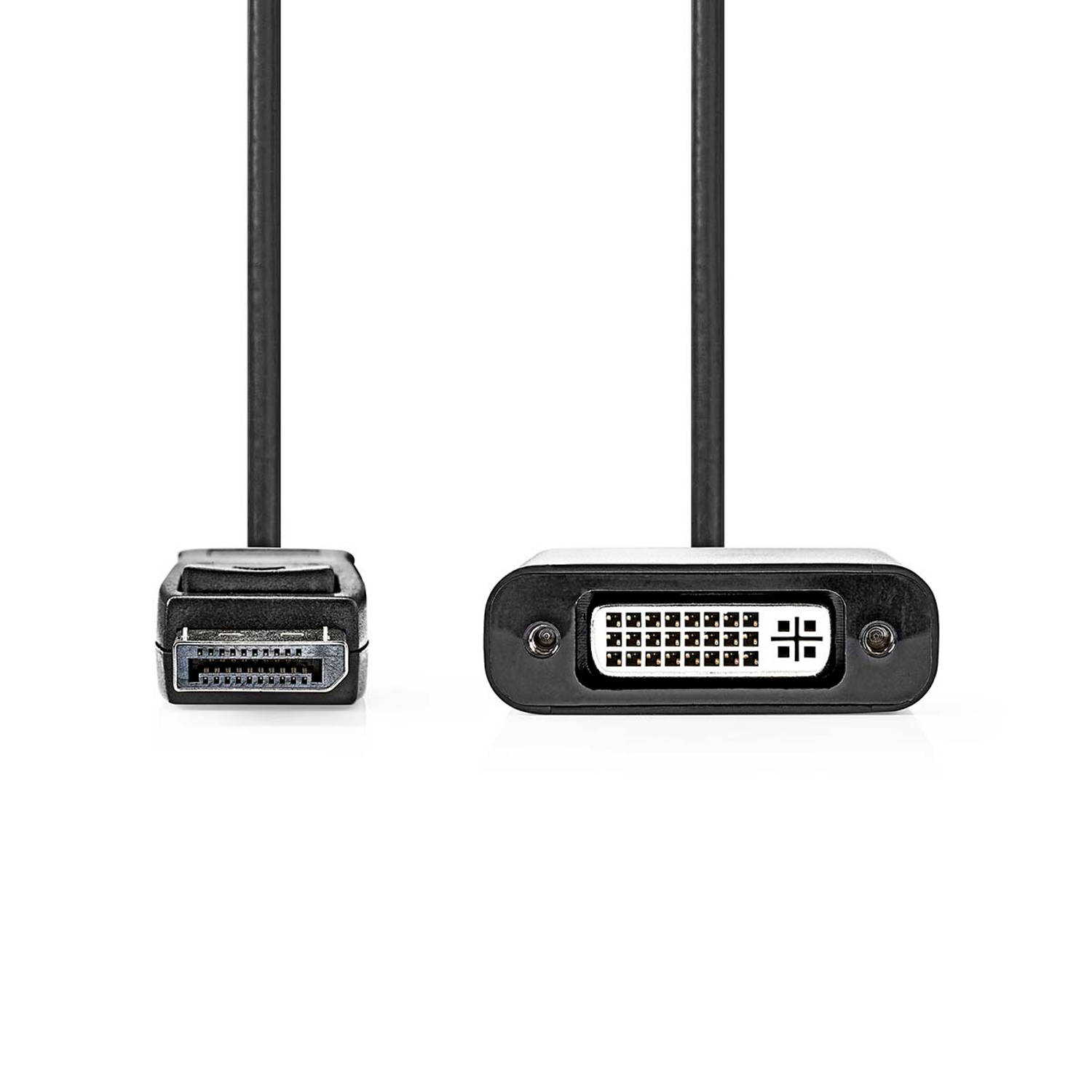 DisplayPort DVI-kabel | DisplayPort male DVI-D 24+1-pins female | 0,2 m | Zwart