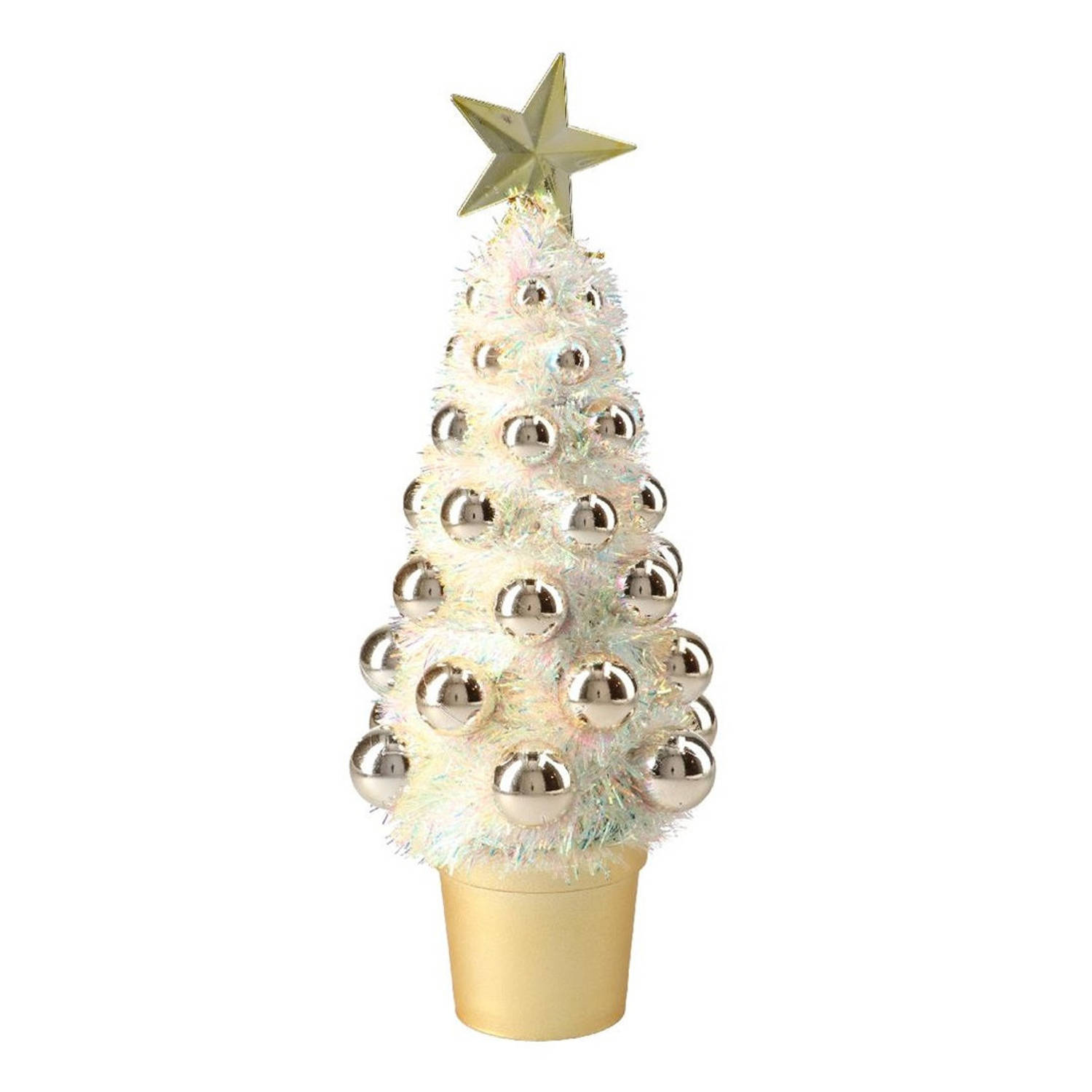 Verbanning ga winkelen overzien Complete mini kunst kerstboompje/kunstboompje goud met kerstballen 29 cm -  Kunstkerstboom | Blokker