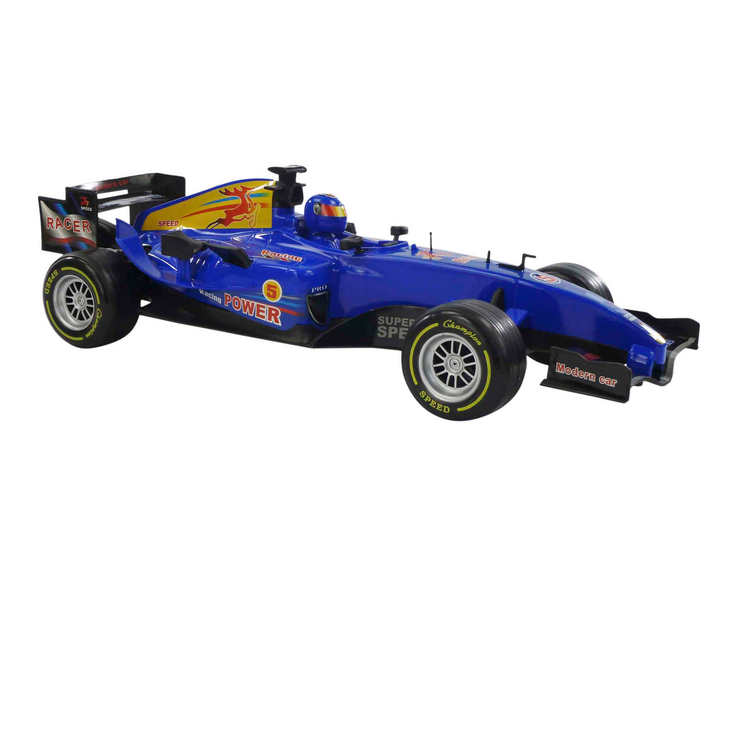 Massamarkt Formule 1 Raceauto Pullback Blauw 48cm