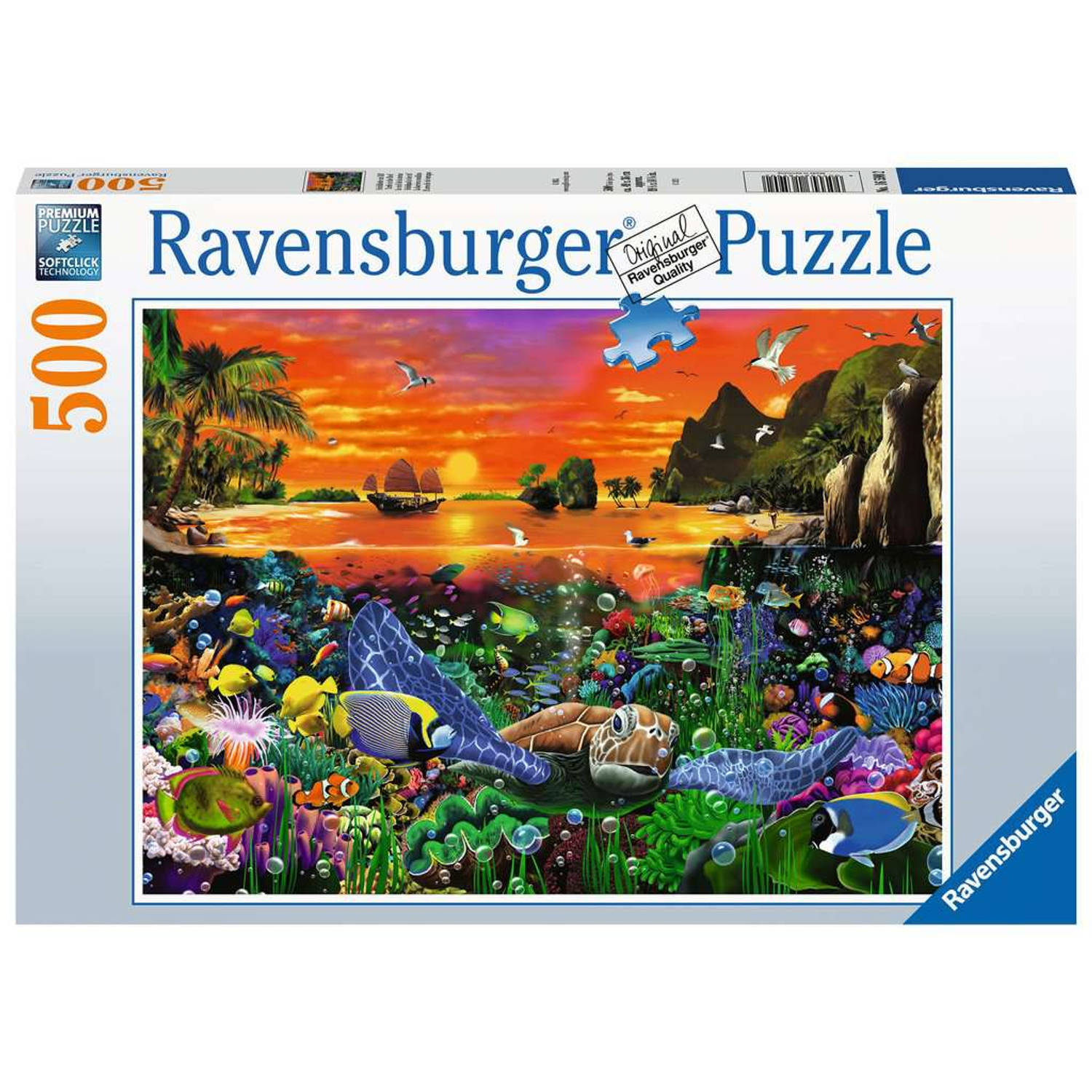 Ravensburger puzzel 500 stukjes Schildpad in het rif