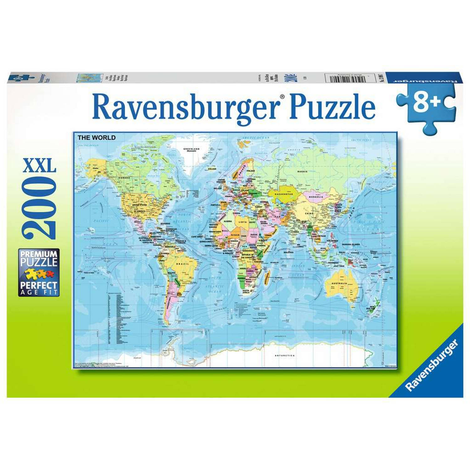 Ravensburger puzzel Wereldkaart - Legpuzzel - 200 stukjes