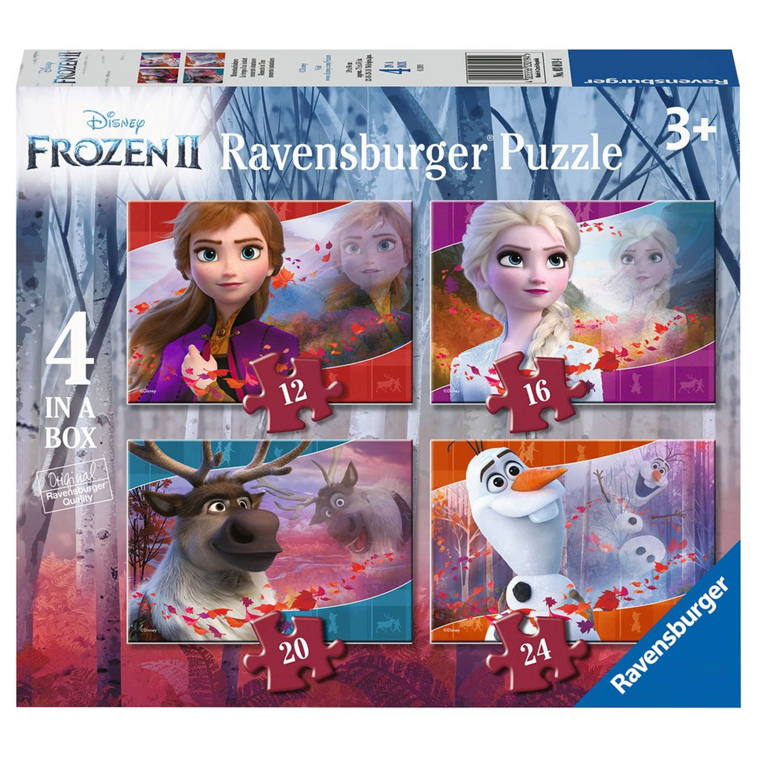 Disney Frozen 2 4-in-1 box legpuzzel 72 stukjes