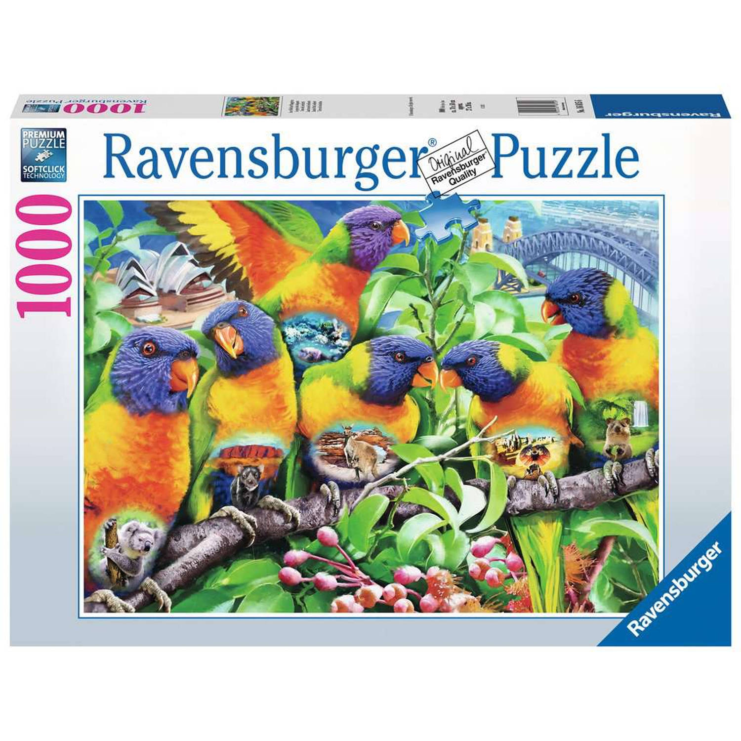 Ravensburger puzzel Land van de lorikeets Legpuzzel 1000 stukjes