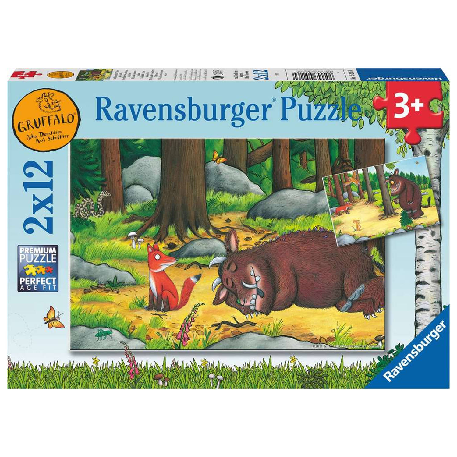 Ravensburger puzzel The Gruffalo 2x12pcs